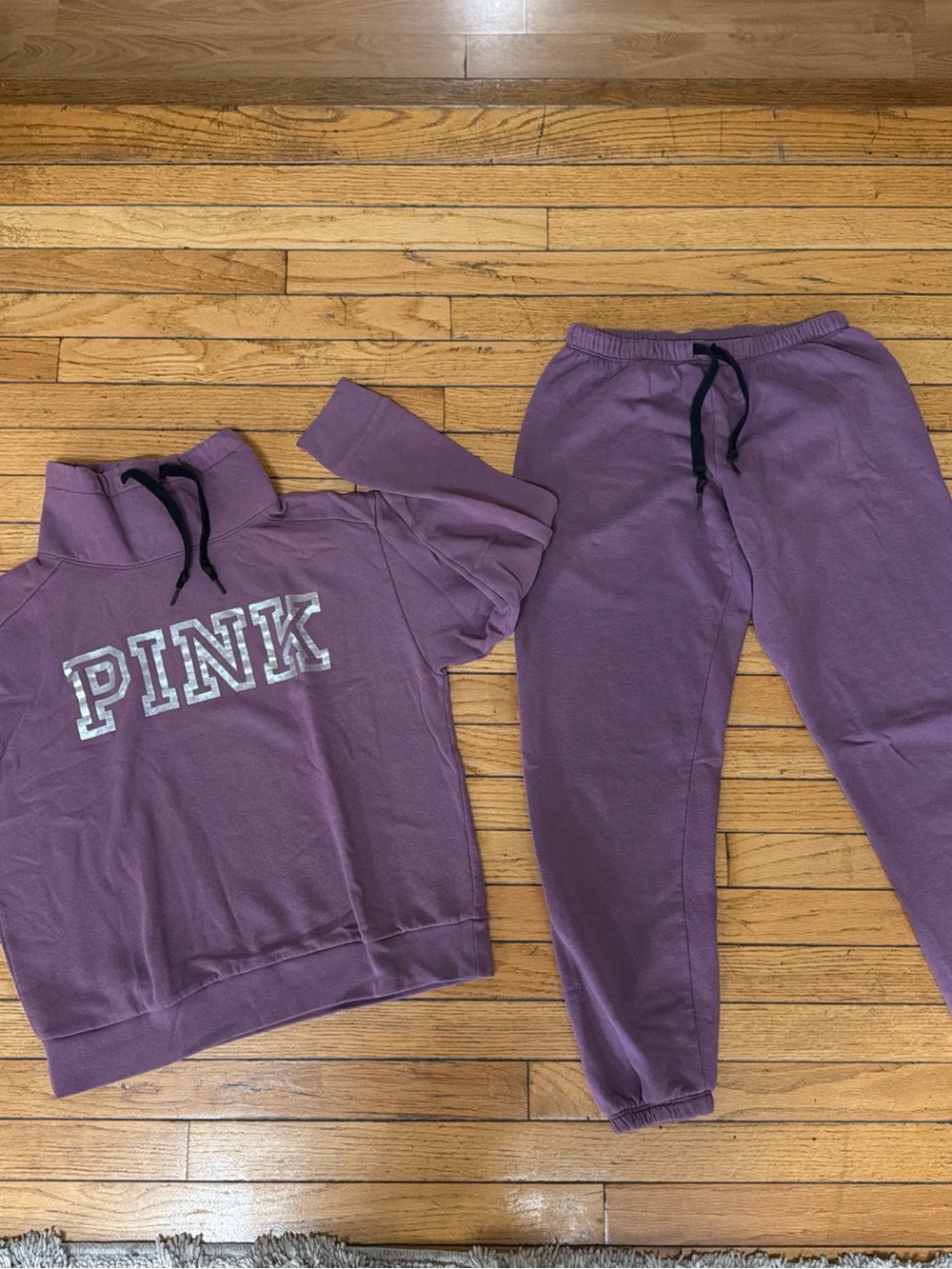PINK Victoria's Secret Mauve Purple Track Pants & Pullover Set